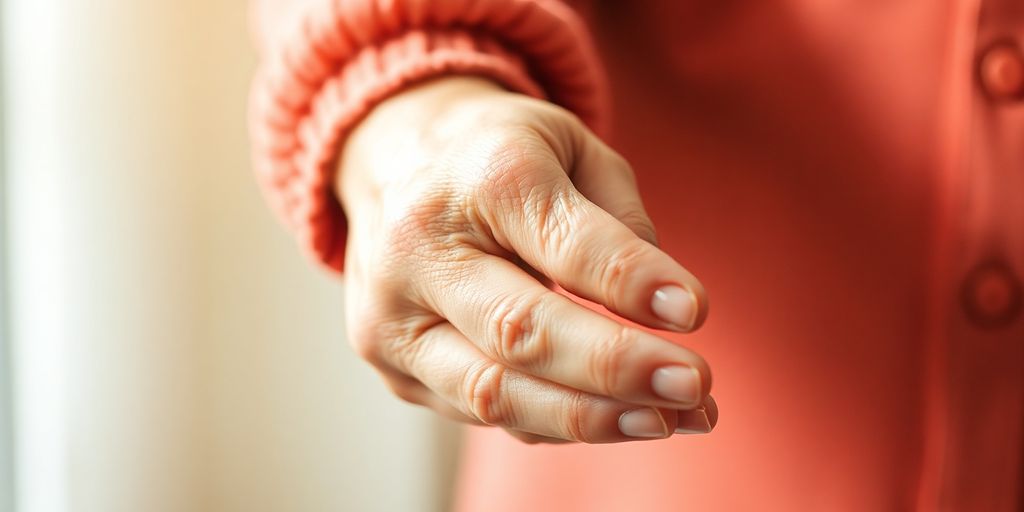 Ältere Hand hält jüngere Hand